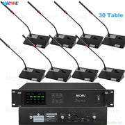 MiCWL A112 Digital Wireless Conference System with 30 Gooseneck Mics – Expandable to 300 Units for Government Corporate Boardroom