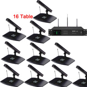 MiCWL A105 Rechargeable Digital Wireless Conference System – 16 Gooseneck Mics, 1 Chairman + 15 Delegates, A10M Series