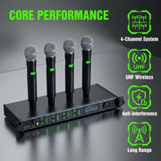 AD4Q 4× Beta58 Dynamic Handheld Wireless Microphone System