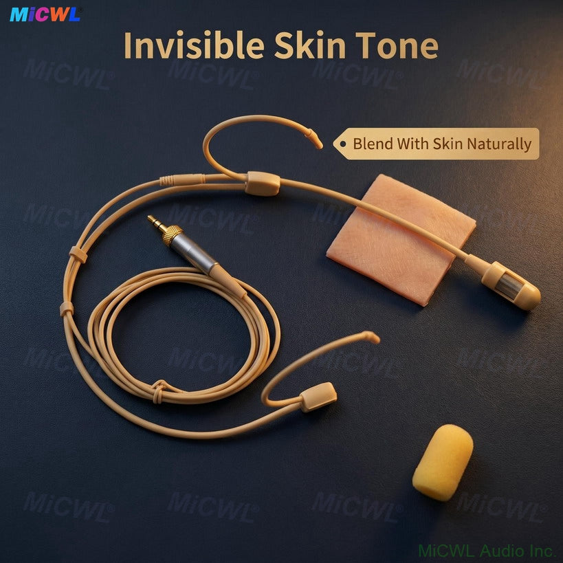MiCWL SM52 Cardioid Headset Microphone with 6 Interchangeable Connectors for Shure, Sennheiser, AKG, Audio-Technica, MiPro