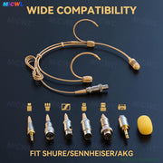 MiCWL SM52 Cardioid Headset Microphone with 6 Interchangeable Connectors for Shure, Sennheiser, AKG, Audio-Technica, MiPro