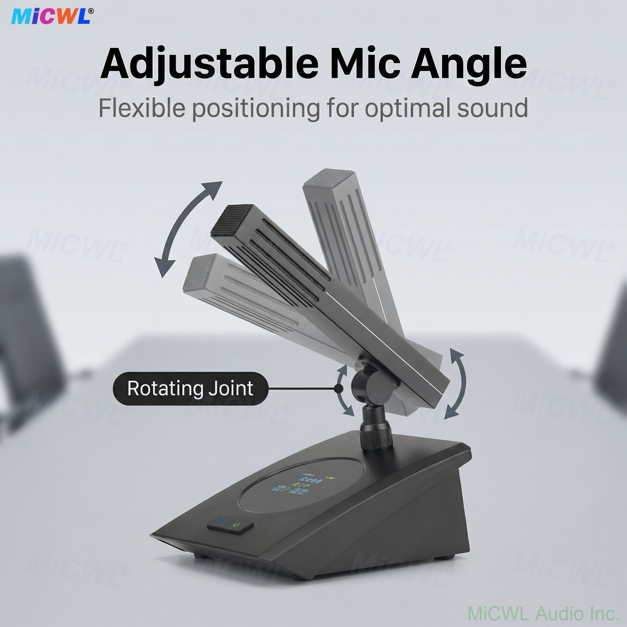 MiCWL A115 60-Unit Digital Wireless Conference Microphone System – 60 Desktop Gooseneck President/Delegate Mics
