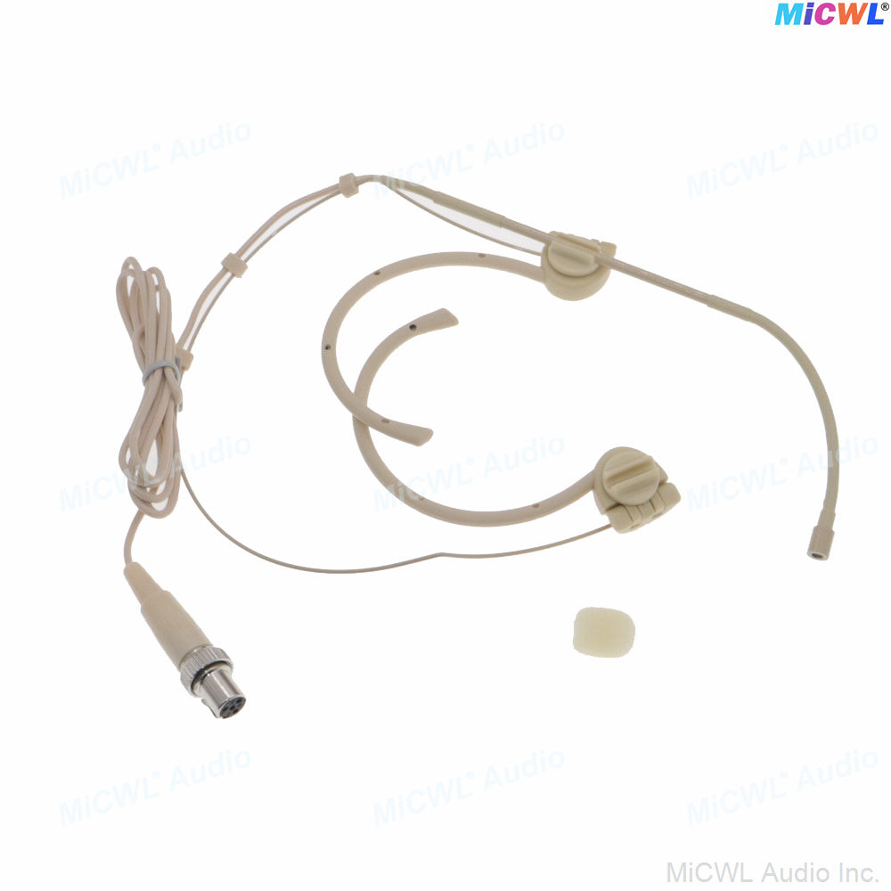 OM12 Foldable Headset Mic for Shure Sennheiser AKG Wireless BeltPack Omnidirectional Capsule