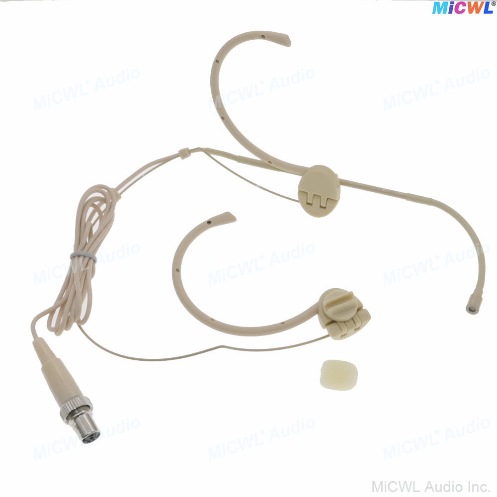 OM12 Foldable Headset Mic for Shure Sennheiser AKG Wireless BeltPack Omnidirectional Capsule