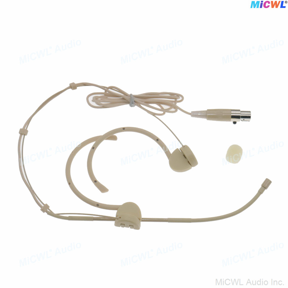 OM12 Foldable Headset Mic for Shure Sennheiser AKG Wireless BeltPack Omnidirectional Capsule