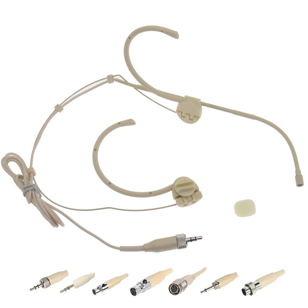 OM12 Foldable Headset Mic for Shure Sennheiser AKG Wireless BeltPack Omnidirectional Capsule