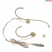 MiCWL OM12 Foldable Dual Ear-Hook Headset Microphone for Shure TA4F Wireless