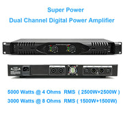 PX10 5000W 2 Channel High Power Digital Amplifier 8Ω 1500watts x 2 Stage Drive Speaker Subwoofer