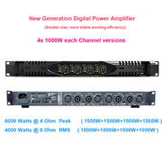 PX40 6000W 4-Channel Digital Pro Power Amplifier 1U Rack AMP 4x 1000W