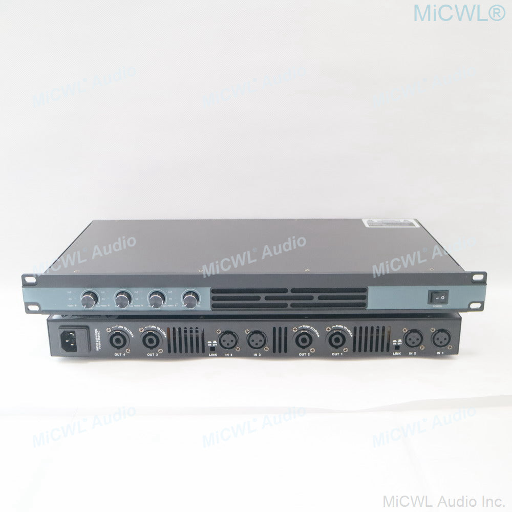 MiCWL CA6400 Professional 4 Channel 52000W Digital Power Amplifier 1U Rack Mount for Stage Concert PA