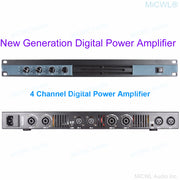 MiCWL CA6400 Professional 4 Channel 52000W Digital Power Amplifier 1U Rack Mount for Stage Concert PA