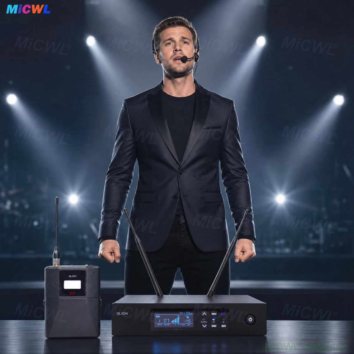 Best SM35 HeadMic UHF Wireless Headset Microphone QLXD System SM-35 Sweatproof Gymnasium Stage