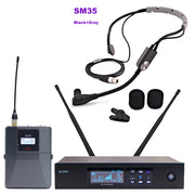 Best SM35 HeadMic UHF Wireless Headset Microphone QLXD System SM-35 Sweatproof Gymnasium Stage