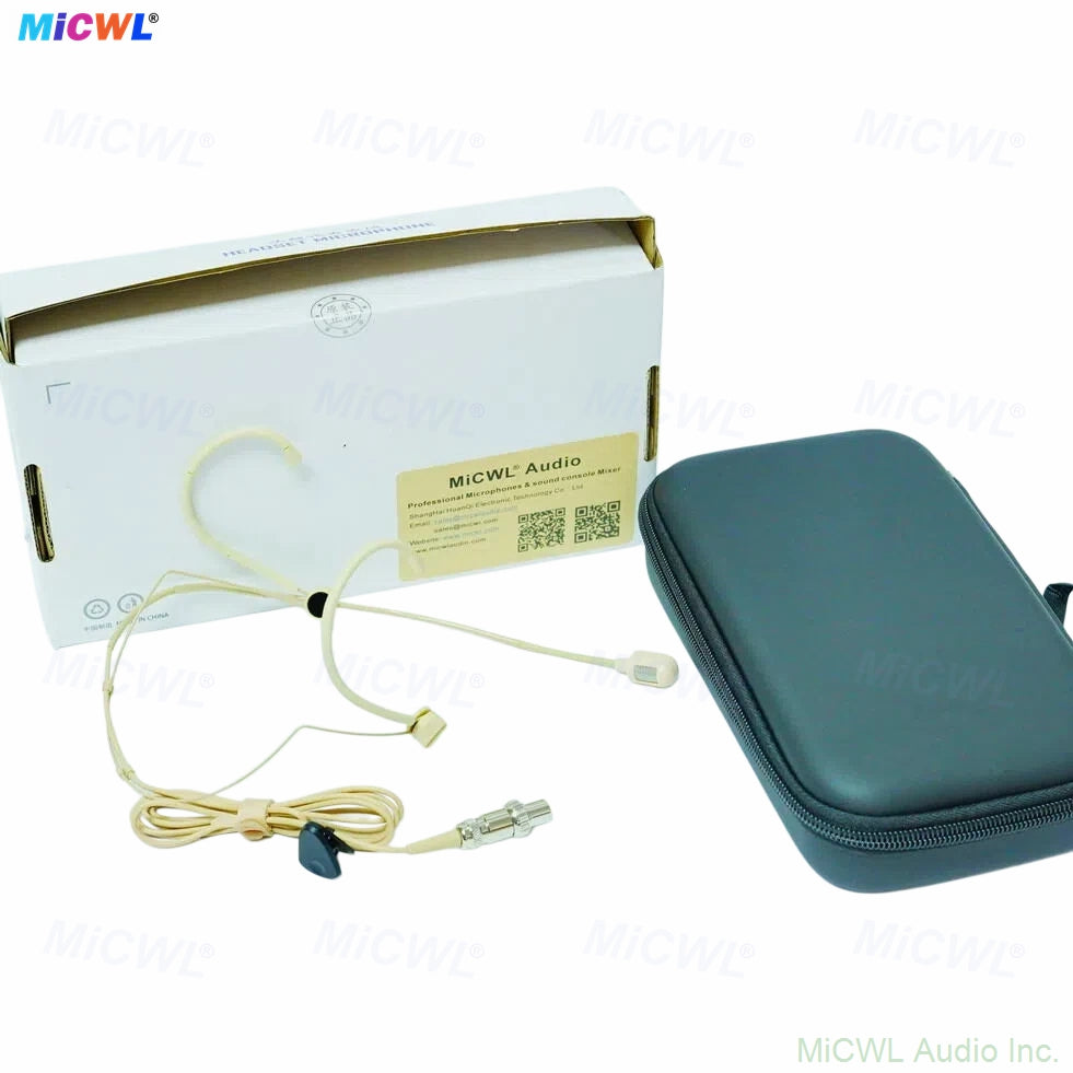 MiCWL S630 Premium Cardioid Beige Headset Microphone for MIPRO – TA4F 4-Pin Lock