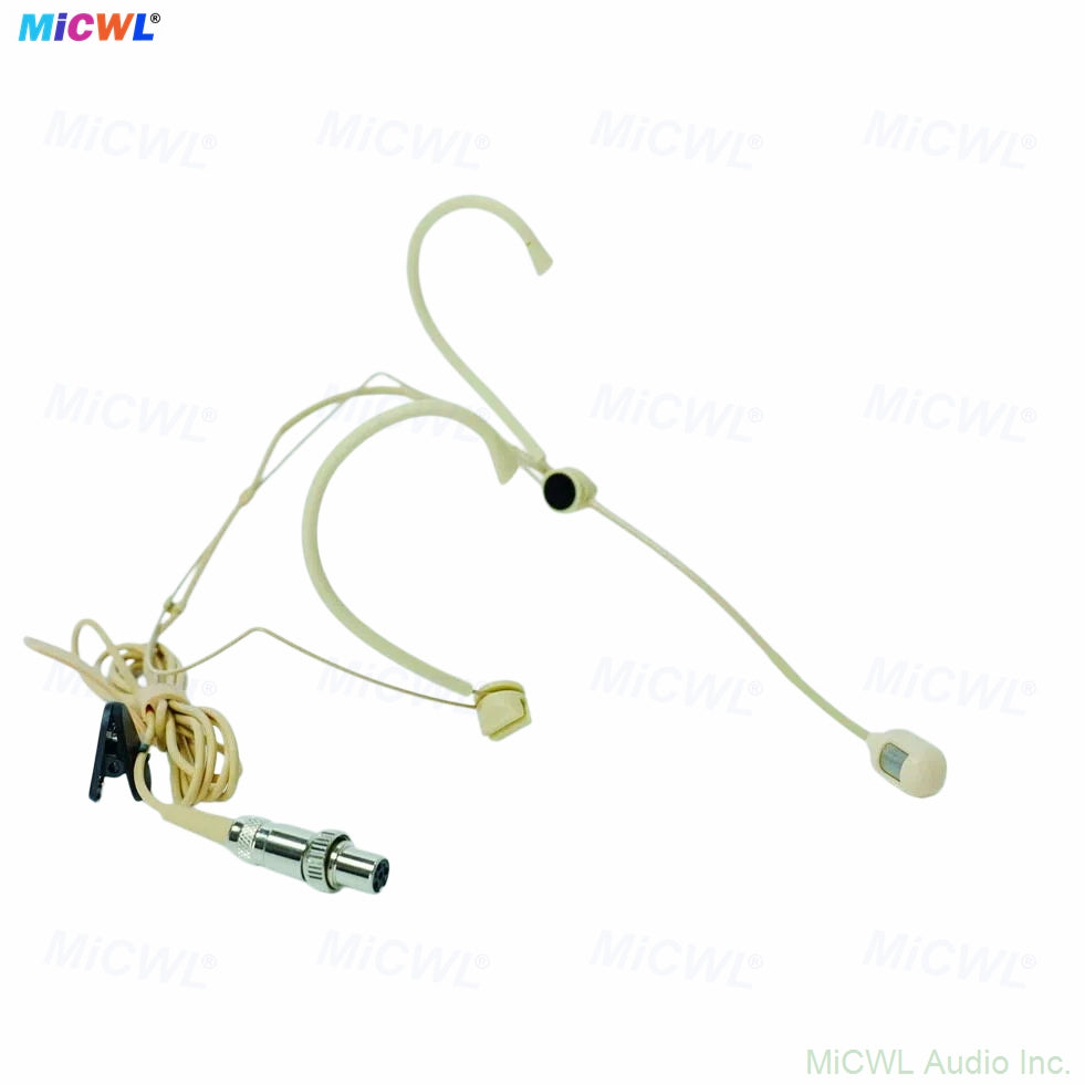 MiCWL S630 Premium Cardioid Beige Headset Microphone for MIPRO – TA4F 4-Pin Lock