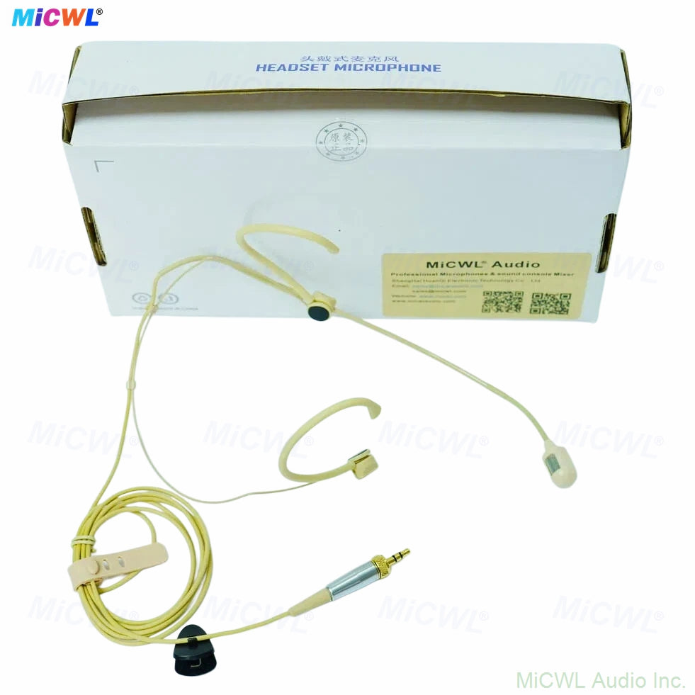 MiCWL S630 Premium Cardioid Beige Headset Microphone for Sennheiser – 3.5mm Stereo Lock