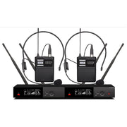 SLXD24D Dual-Channel UHF Digital Wireless System with 2 Bodypack Transmitters & 2 Headsets