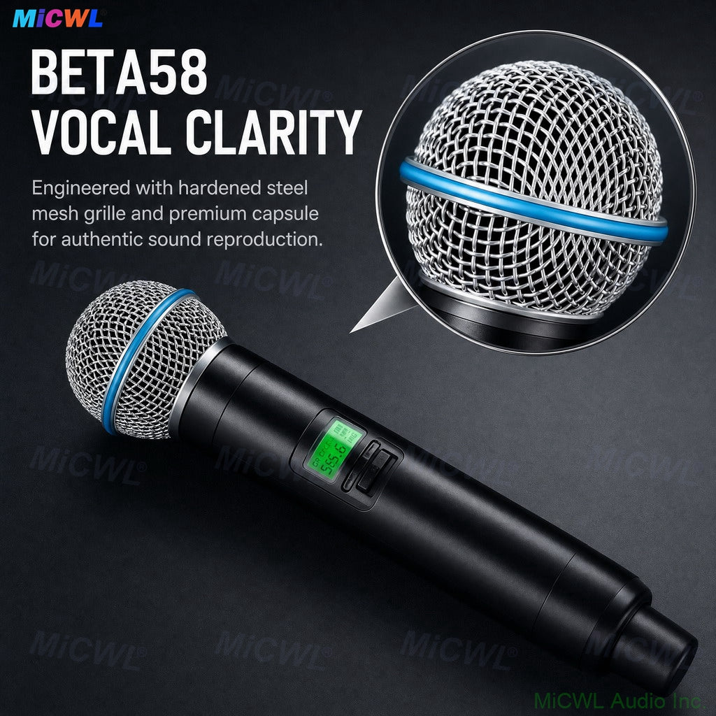 High Quality SLXD4D 2-Channel UHF Wireless System Dynamic Metal Microphone SLXD2 Beta58 Handheld Cordless MIC System