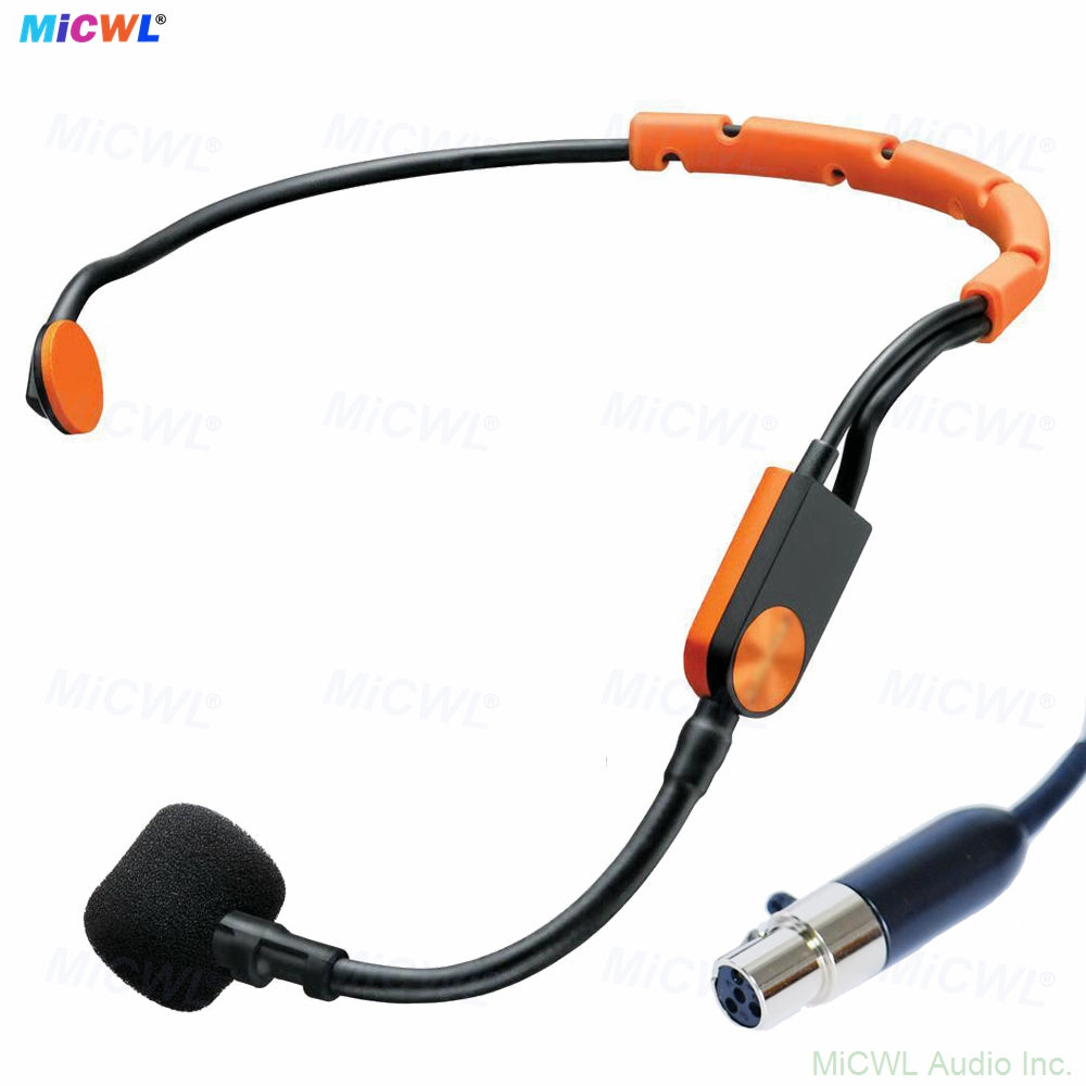 SM31FH Supercardioid Headset Microphone for Shure Wireless BeltPack TA4F Mini XLR 4‑Pin Orange‑Black