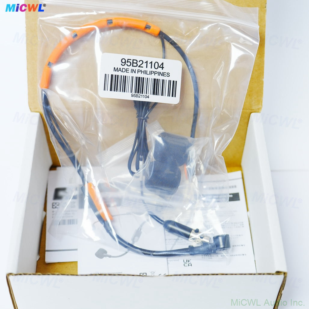 SM31FH Supercardioid Headset Microphone for Shure Wireless BeltPack TA4F Mini XLR 4‑Pin Orange‑Black