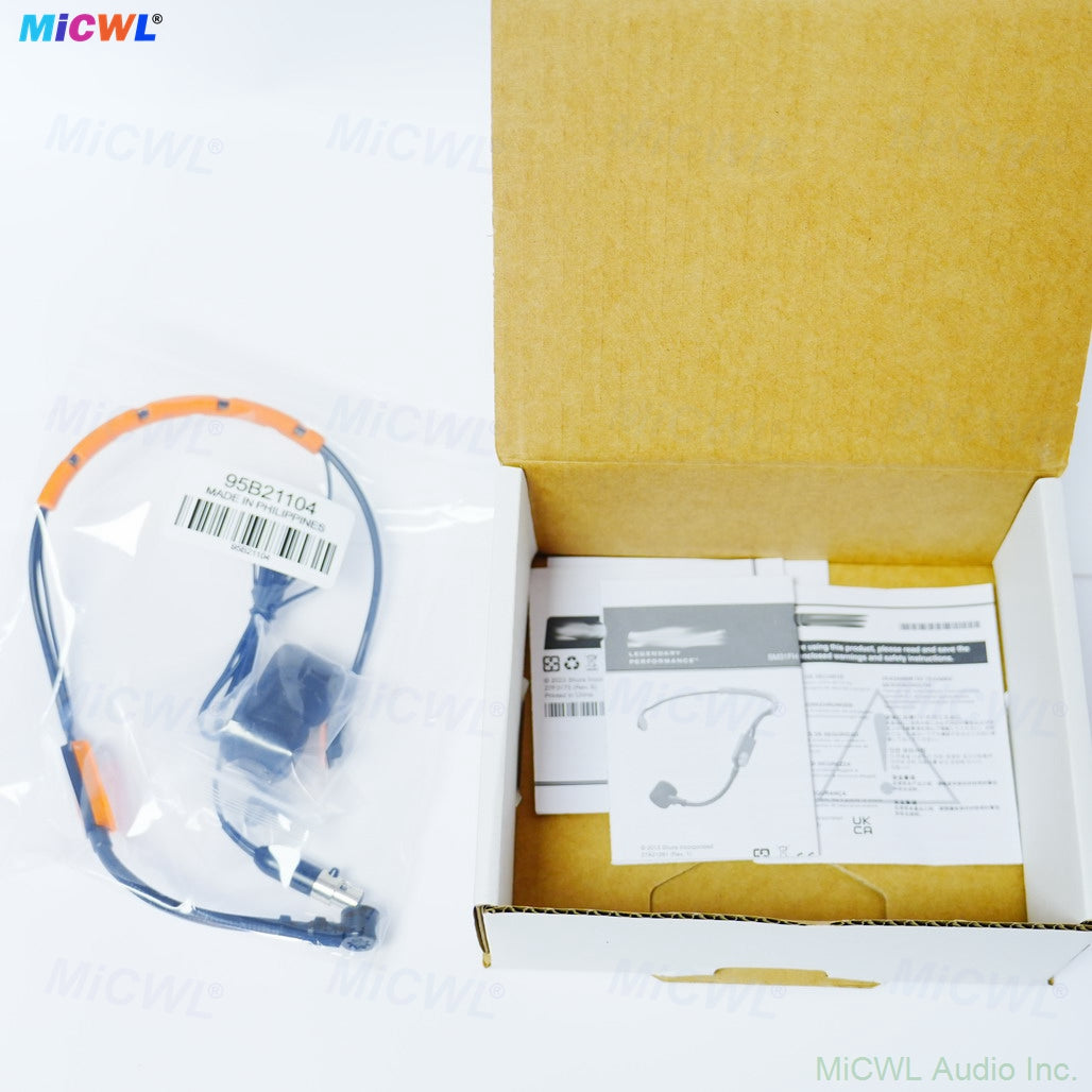 SM31FH Supercardioid Headset Microphone for Shure Wireless BeltPack TA4F Mini XLR 4‑Pin Orange‑Black