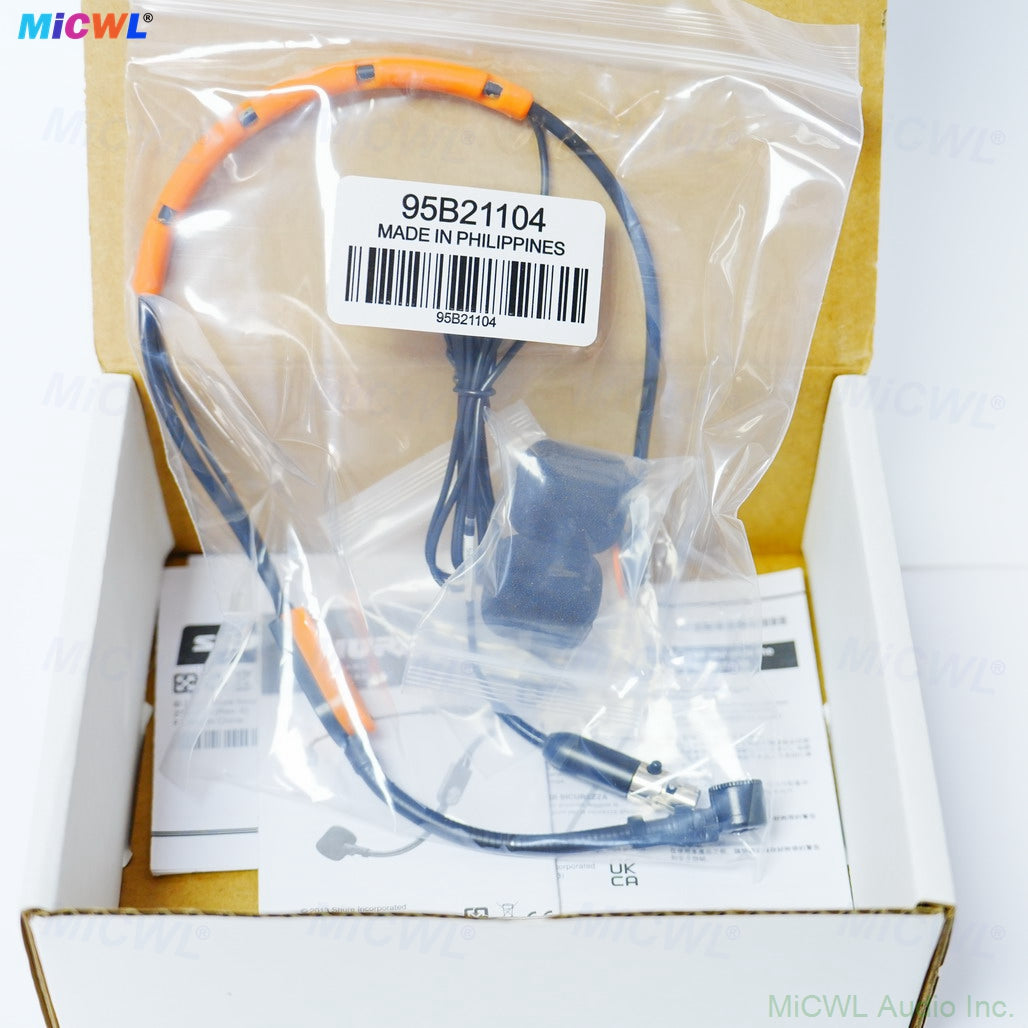Premium SM31/SM35 Cardioid Headset Mic TA4F for Shure Wireless - 3 Styles Orange-Black