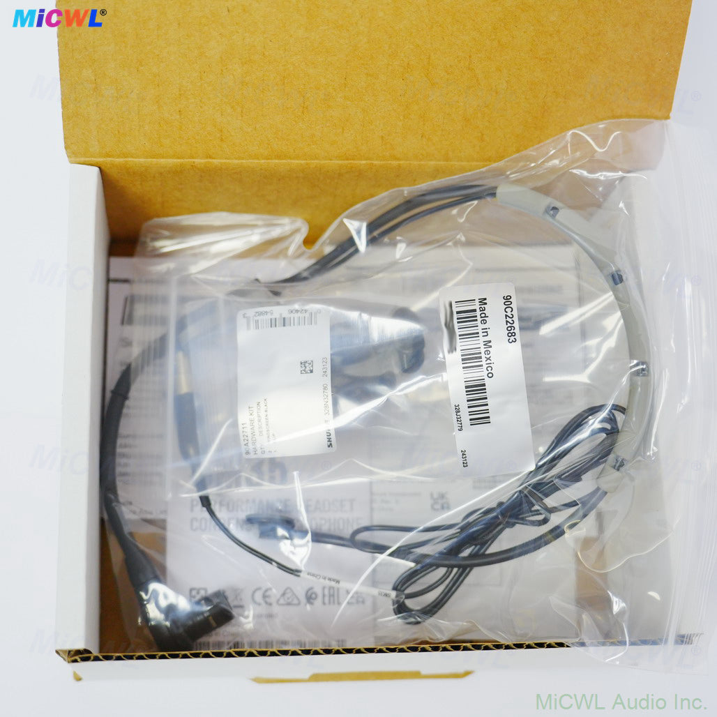 SM35 Headset Microphone with TA4F 4-Pin Mini XLR for Shure Wireless Bodypack Supercardioid Black-Grey
