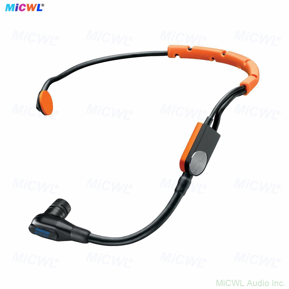 Premium SM31/SM35 Cardioid Headset Mic TA4F for Shure Wireless - 3 Styles Orange-Black