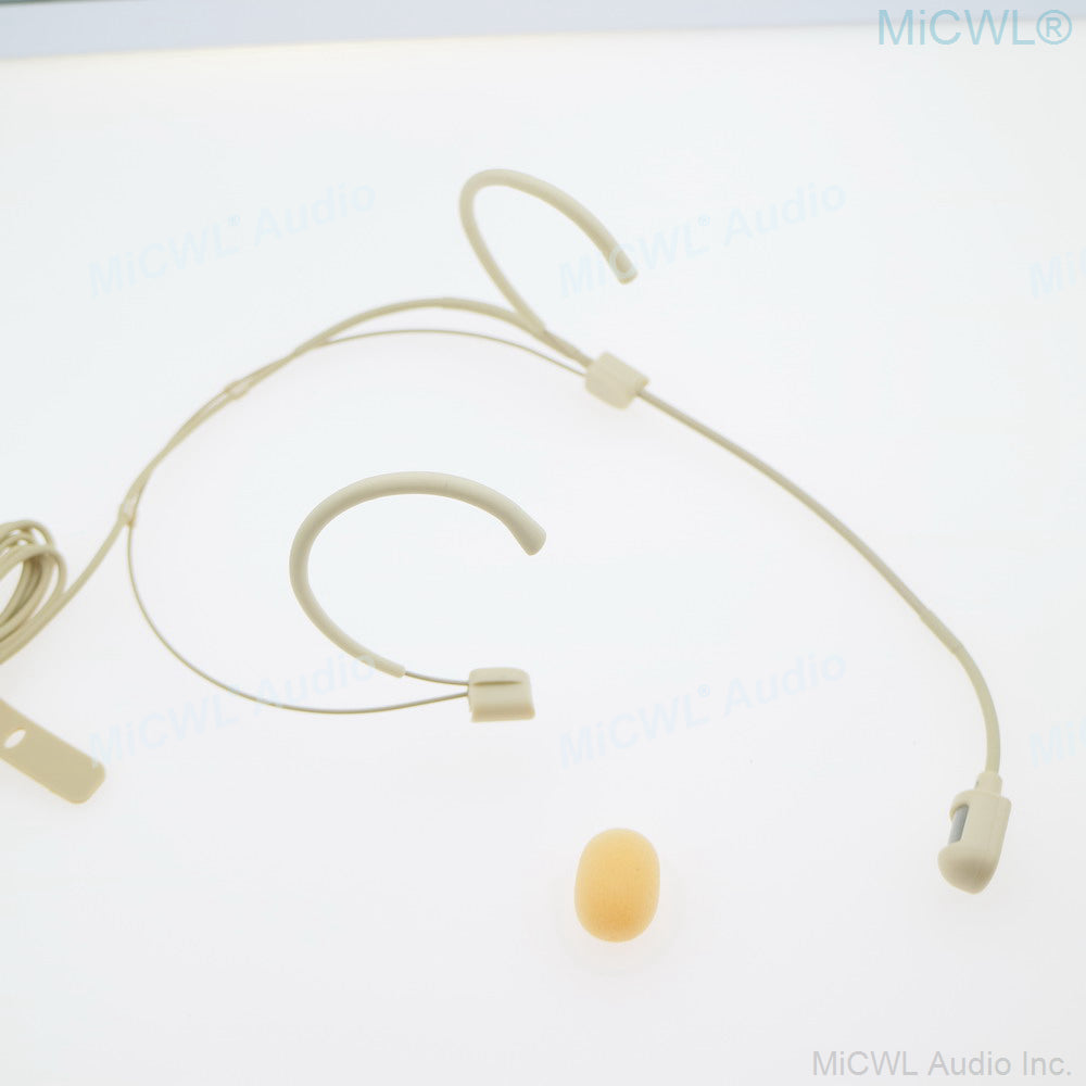 MiCWL S630 Premium Cardioid Beige Headset Microphone for Sennheiser – 3.5mm Stereo Lock