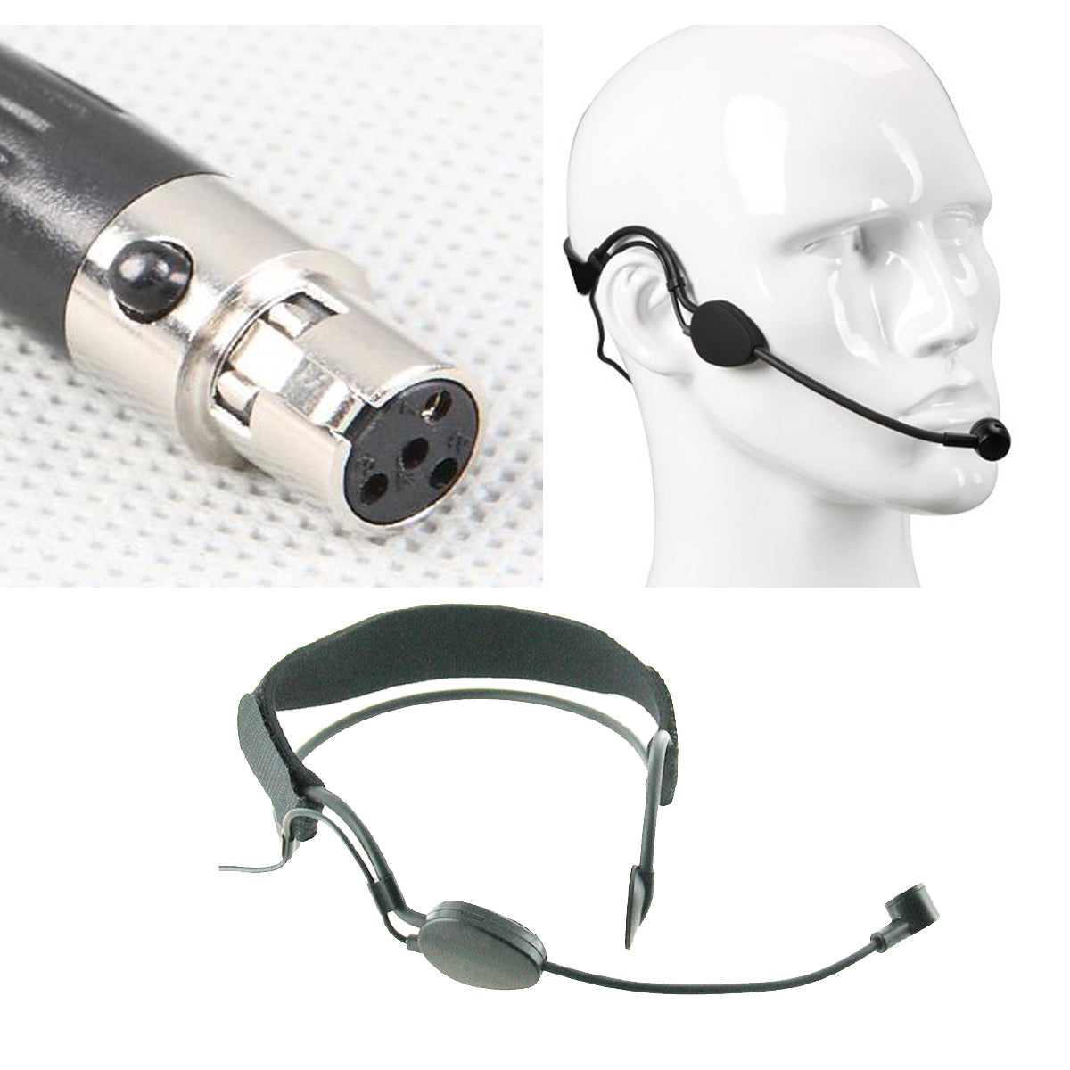 Premium ME3 Black Cardioid Headset Mic for Shure/Sennheiser/AKG Wireless BeltPack & PC
