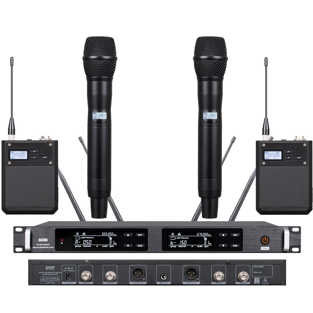 ULXD4D 2-Channel Digital Wireless Microphone System with 2 KSM9 Mics Kits