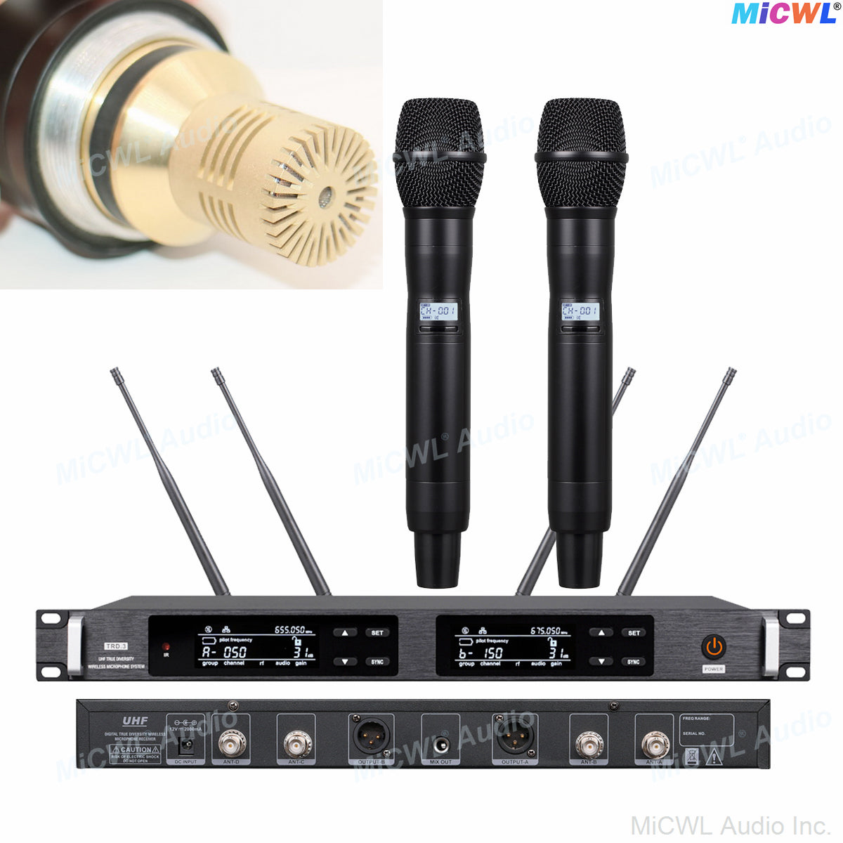 ULXD4D Dual-Channel UHF Digital Wireless Microphone System – 2× KSM9 Gold Capsule Handhelds