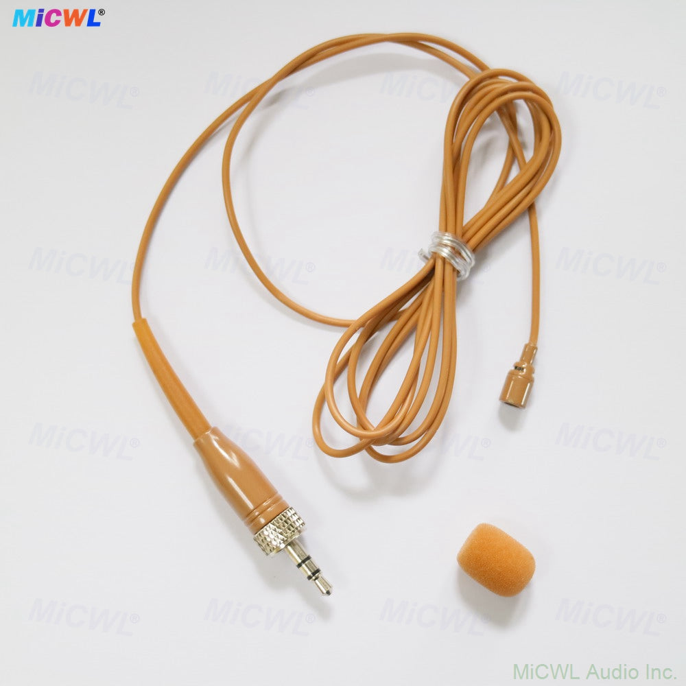 TL35 Tan Omnidirectional Lavalier Microphone for Shure Wireless BeltPack – TA4F Mini XLR 4-Pin Connector