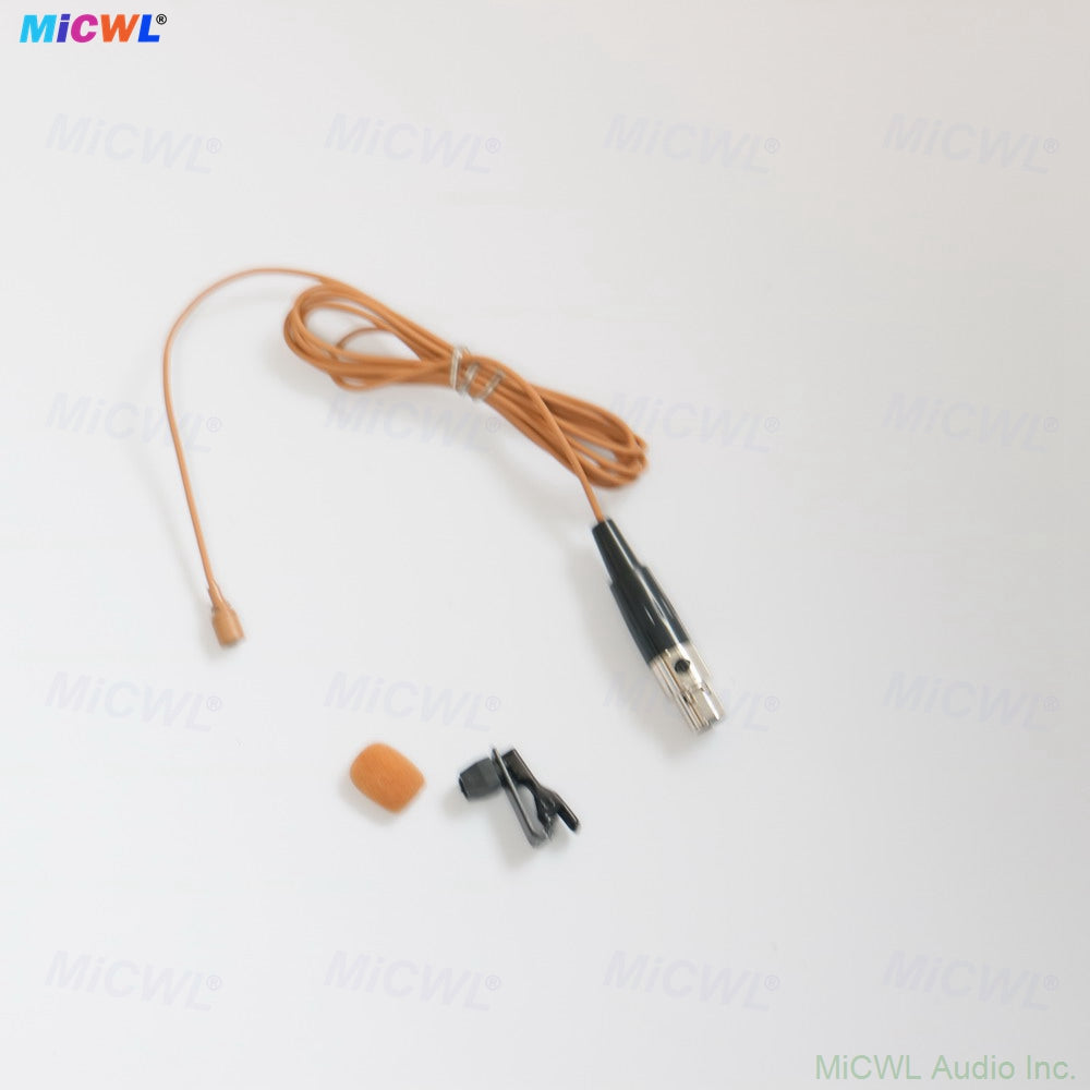 TL35 Tan Omnidirectional Lavalier Microphone for Shure Wireless BeltPack – TA4F Mini XLR 4-Pin Connector