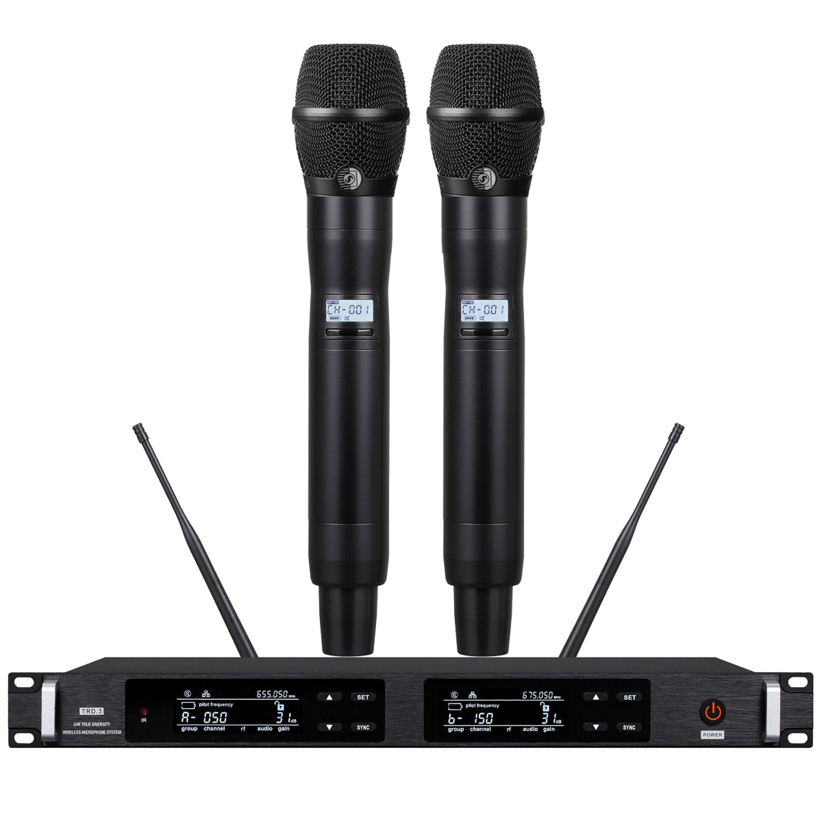KSM11 Dual-Channel UHF Digital Wireless Microphone System with 2x KSM11 Capsule Metal Handhelds ULXD4D