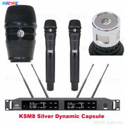 2 x KSM8/KSM9 Silver Capsule Handhelds ULXD4D 2-Channel UHF Digital Wireless Microphone System