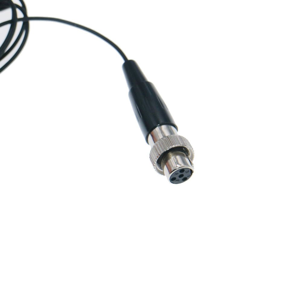 MiCWL HM200 Black Single Ear‑Hook Headset Microphone for MIPRO Wireless Bodypack Transmitter – Mini TA4F 4‑Pin Lock