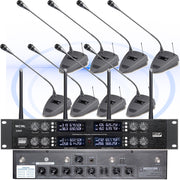 Pro 8-Channel Gooseneck Wireless Conference Gooseneck Mic System MiCWL D3880