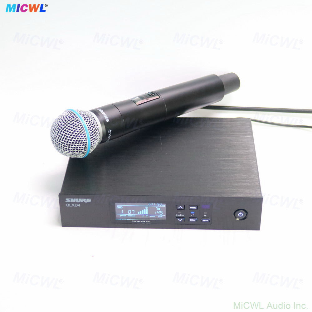 QLXD4 Receiver Beta58 Metal Handheld Wireless Microphone System QLXD24