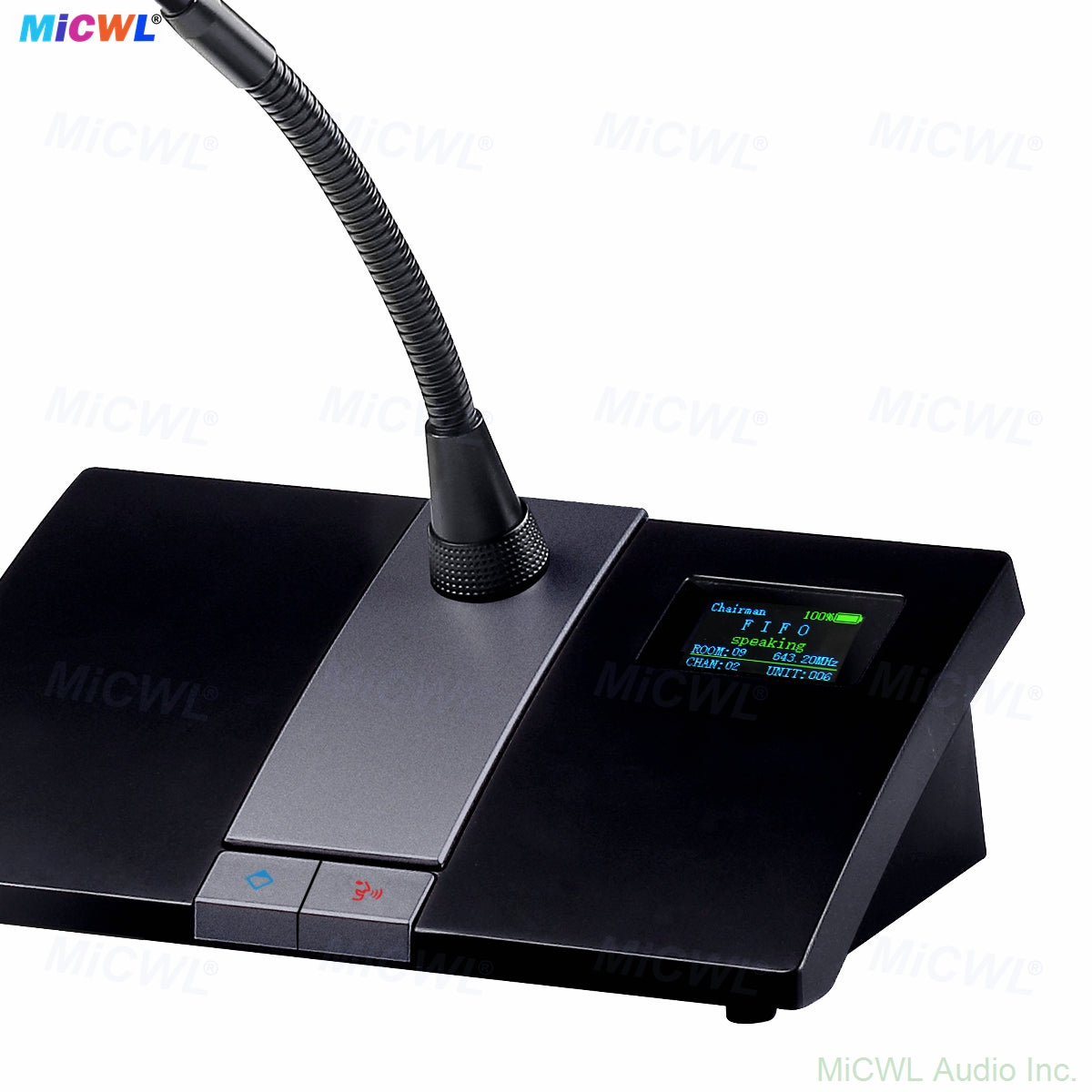 MiCWL MXC200 Digital Wireless Conference System with 20 Gooseneck Mics A103 1 Chairman + 19 Delegates
