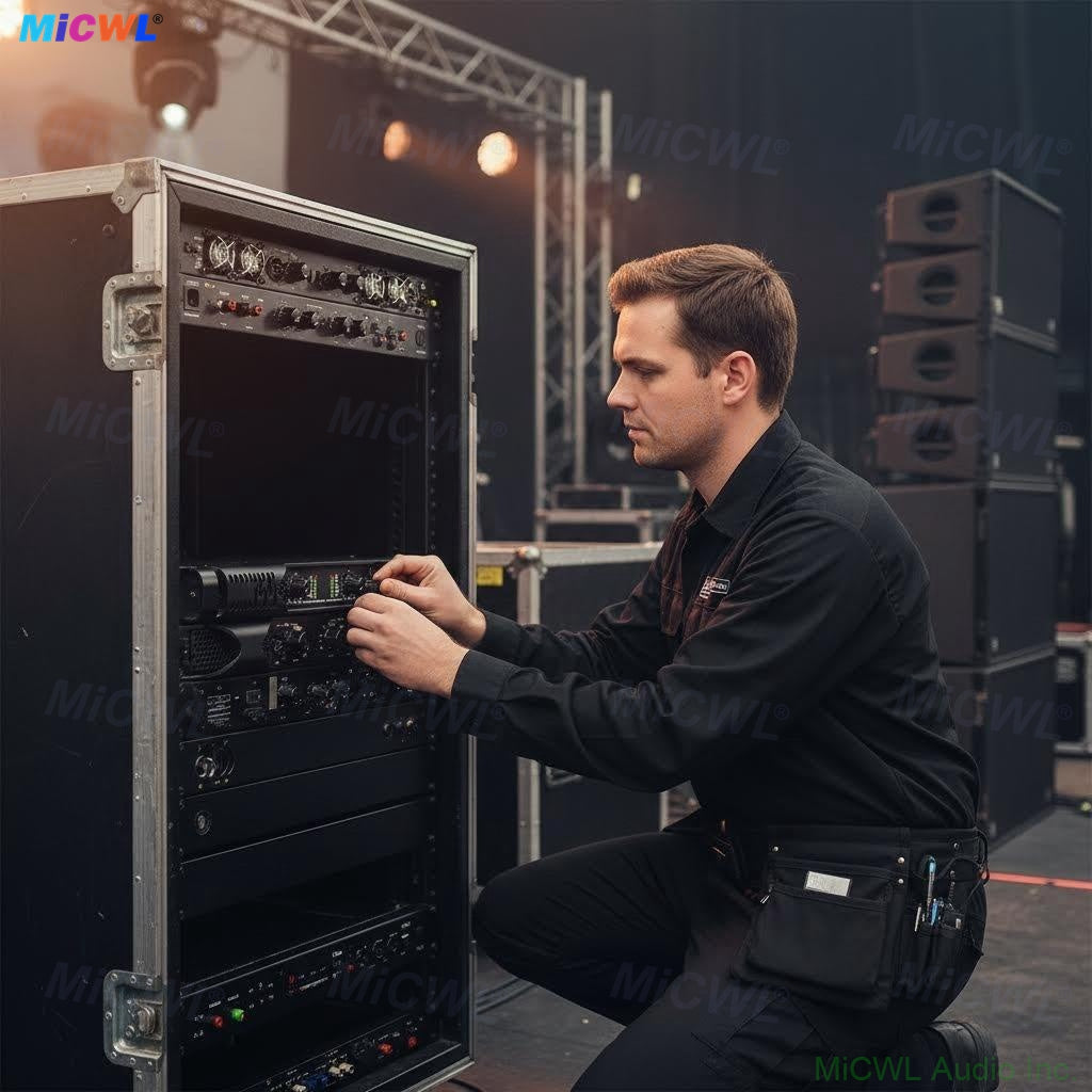 MiCW PX1800 3600W 2-Channel Bridgeable Digital Pro Amplifier 1U Rack