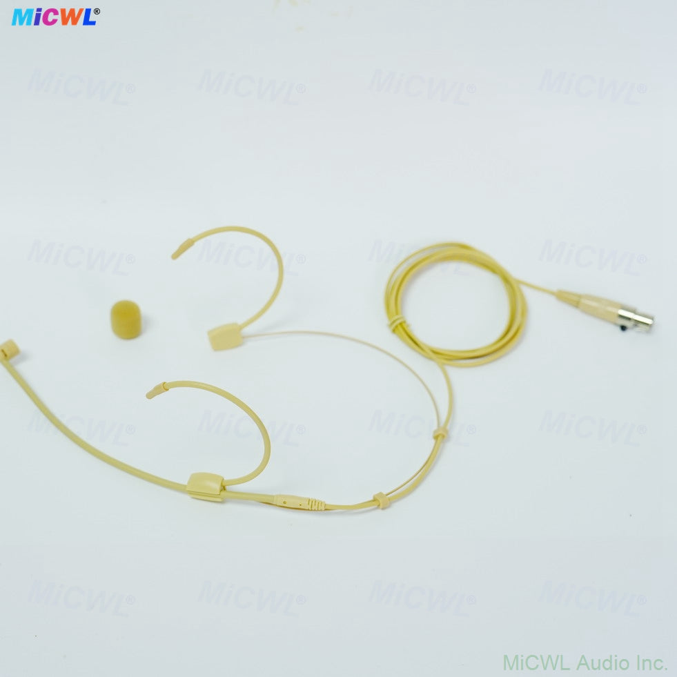 OM68 Beige Cardioid Headset Mic Microphone for Shure/Sennheiser/AKG/ PC BodyPack Wireless 6 Plug Option