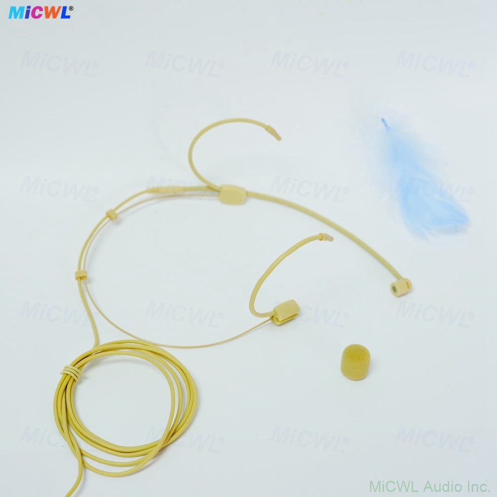 OM68 Beige Cardioid Headset Mic Microphone for Shure/Sennheiser/AKG/ PC BodyPack Wireless 6 Plug Option