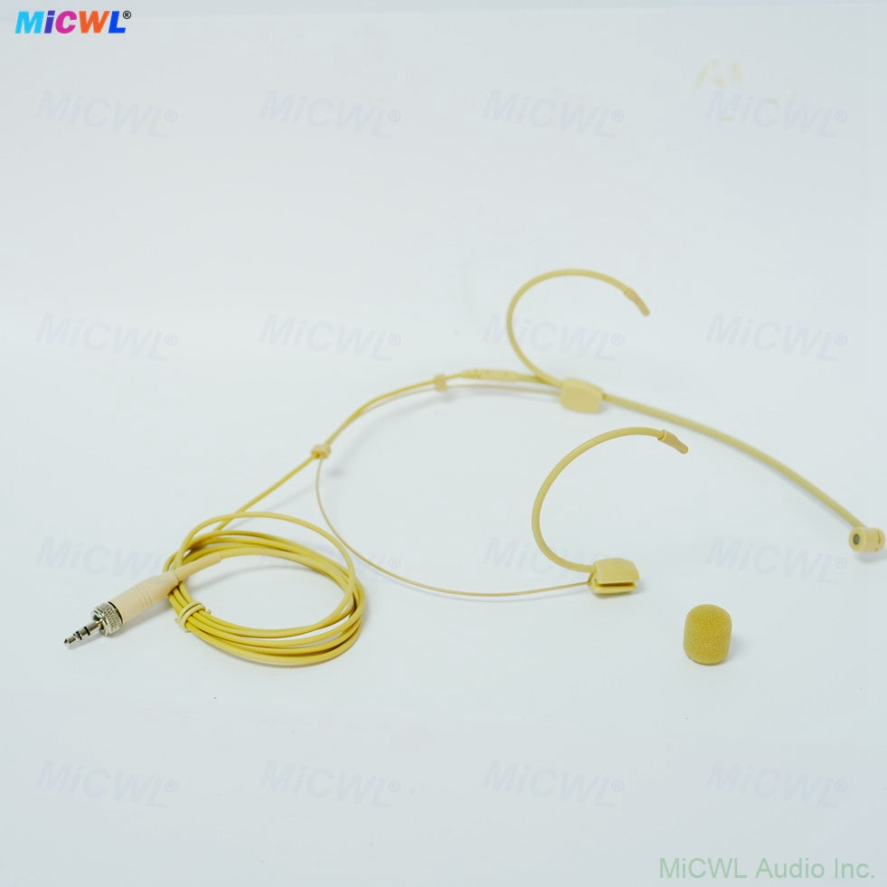 OM68 Beige Cardioid Headset Mic Microphone for Shure/Sennheiser/AKG/ PC BodyPack Wireless 6 Plug Option