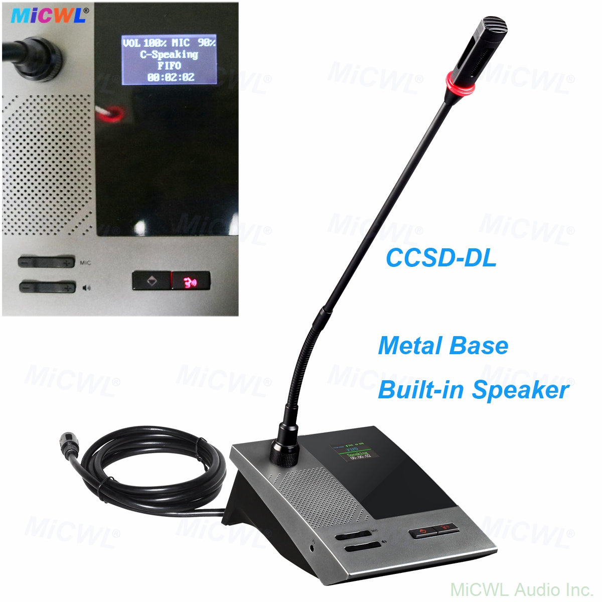 CCS-2000D Ultra Digital Wired Conference System Expandable to 300 Mics