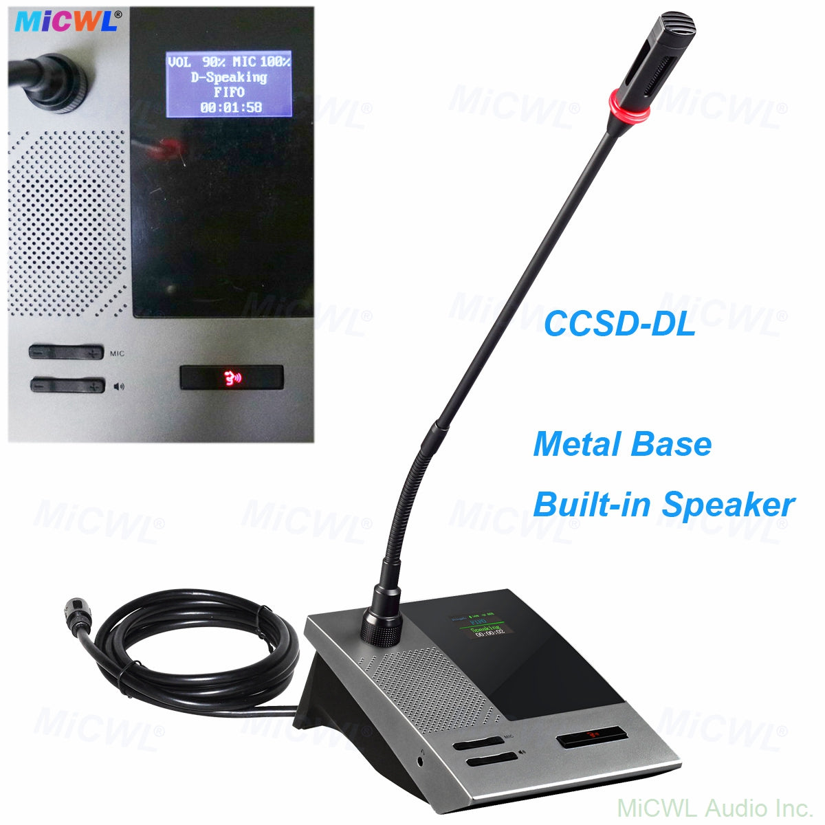 CCS-2000D Ultra Digital Wired Conference System Expandable to 300 Mics