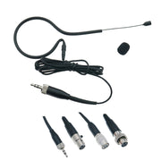 Pro MX153 Black Single Ear-Hook Headset Microphone for Sennheiser Shure AKG Samson MiPro Audio-Technica Wireless 6 Connector Options
