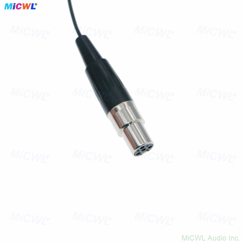 MiCWL L320 Omnidirectional Lavalier Microphone for Shure Bodypack – TA4F Mini XLR, Black Lapel Mic with Windscreen