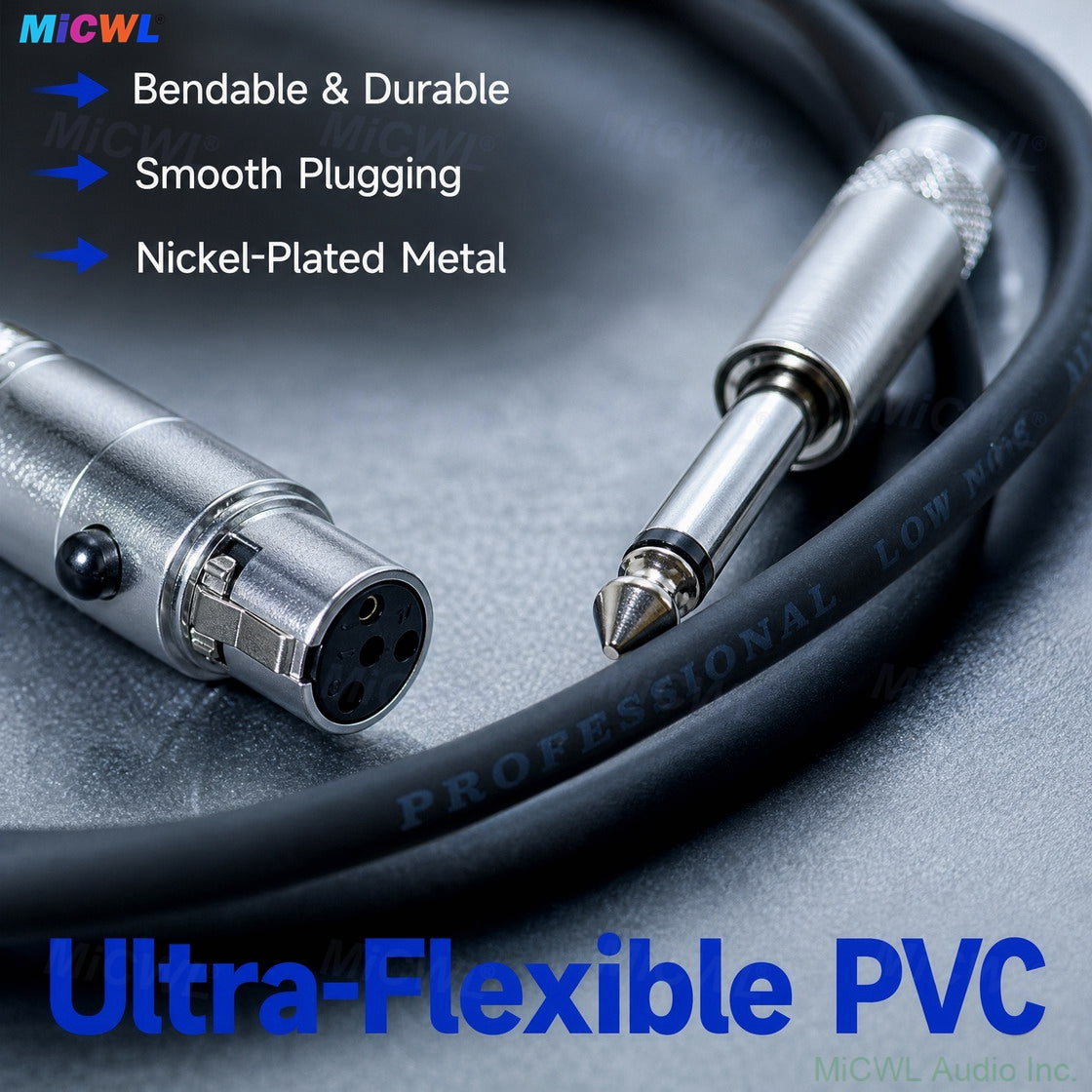 Premium Guitar Cable For Shure Mini TA4F to 1/4" Connector WA302