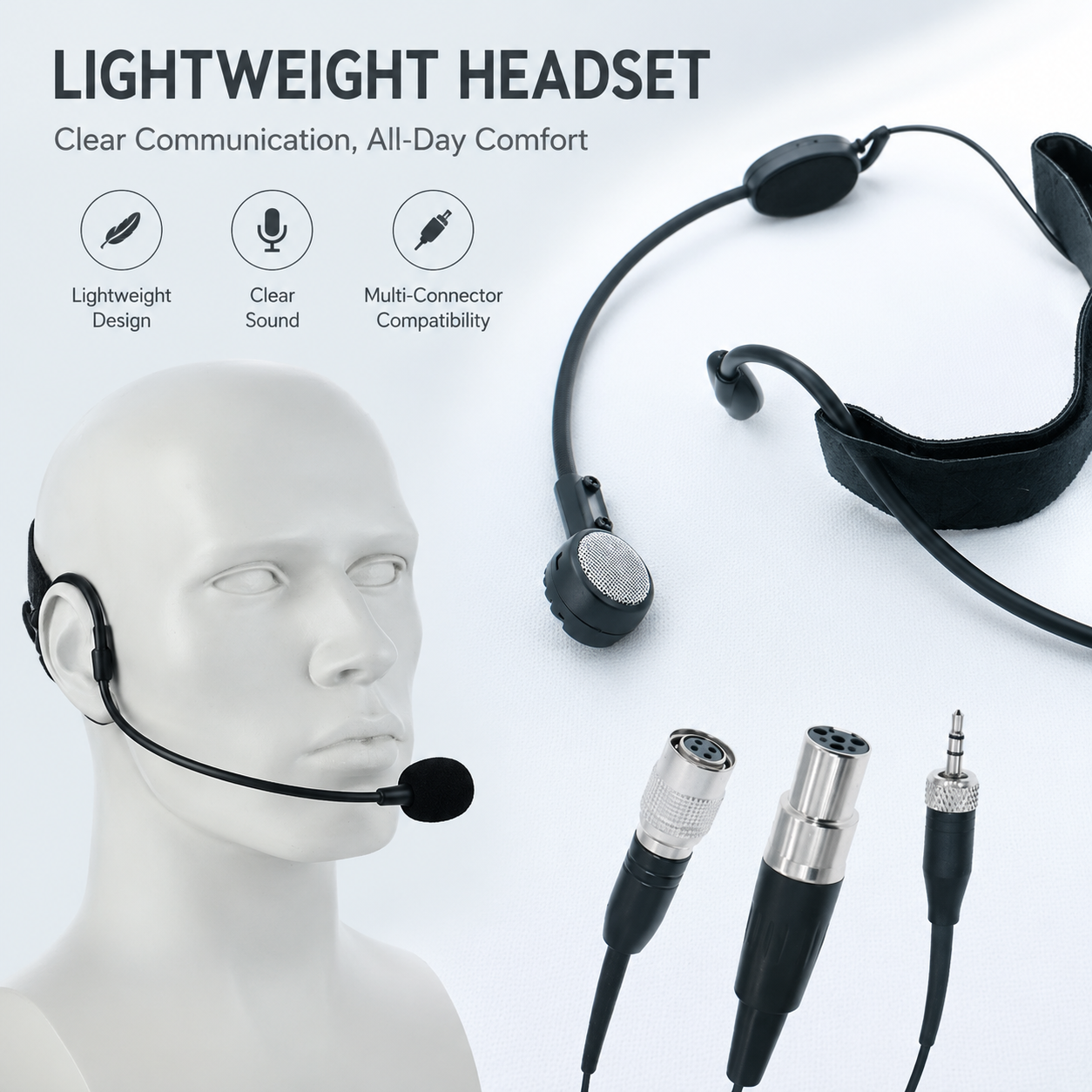 Premium ME3 Dynamic Cardioid Headset Microphone for Sennheiser Shure AKG Wireless Bodypacks